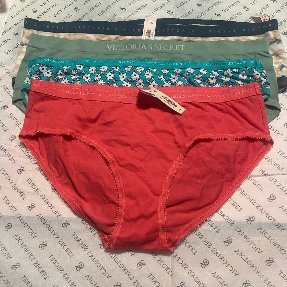 A bundle of four Victoria Secret underwear.